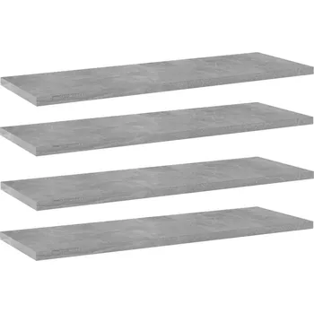 police vidaXL Nástěnné police 4 ks 60x20x1,5 cm kompozitní dřevo [805230] Barva: Betonová šedá