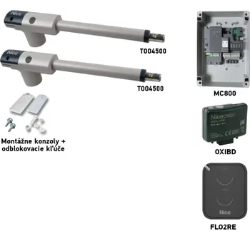 Pohon brány Sada pohonu NICE TOO TOO4500 pro dvoukřídlou bránu - jedno křídlo 4,5m/250kg