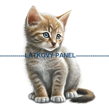 Látkový panel - Kočka - KČ-69 Velikost: 20x20cm, Materiál: Kočárkovina