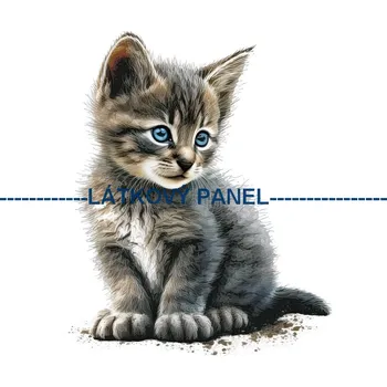 Látkový panel - Kočka - KČ-65 Velikost: 30x30cm, Materiál: Kočárkovina