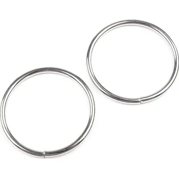 Kovový kroužek na karabinku nebo popruh 30 mm - nikl - 1ks