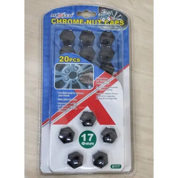 Tuning Maxeed Krytky na šrouby, velikost 17mm, černé, sada 20ks