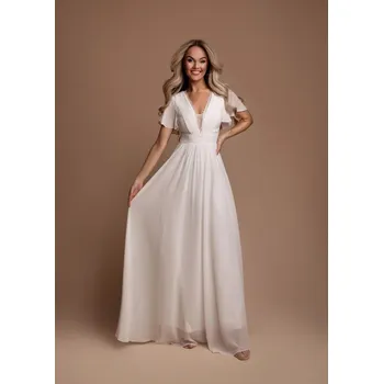 Dámské šaty Eva & Lola Eva&Lola svatební šaty bílé 1507 Velikost: L / 40 / 08 / 12