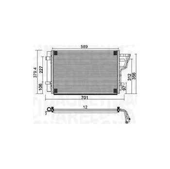 Výparník klimatizace Kondenzátor, klimatizace MAGNETI MARELLI 350203951000