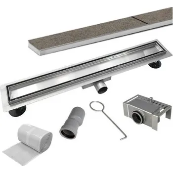 sprchový žlab Mereo Odtokový sprchový žlab 90 cm, vč. roštu TILE