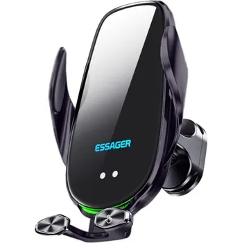 ESSAGER A4 držák do auta do ventilační mřížky s bezdrátovým nabíjením pro iPhone - černý