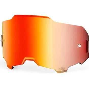 Motocyklové brýle plexi ARMEGA, 100% (červené chrom, Anti-fog)