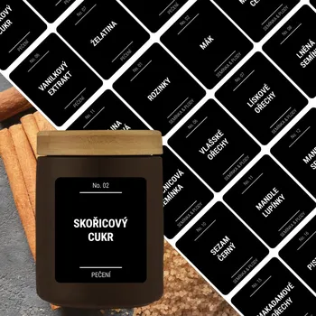 Papír etikety na kořenky hranaté s kulatým rohem černé SPECIÁL PEČENÍ (30 ks)