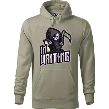 Pánská mikina Pánská mikina s potiskem Im waiting Velikost (muž): 2XL, Vyberte barvu: Světlá khaki