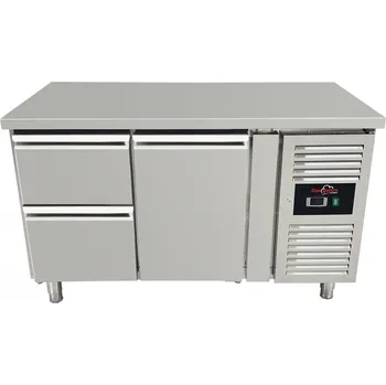 DASgastro Chladicí stůl s 1 dvířky a 2 šuplíky vlevo