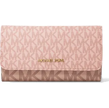 Peněženka Michael Kors Jet Set Large Signature Logo Tri-Fold Wallet Powder Blush