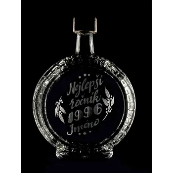 Dárková krabička Dárková lahev 0,7l nejlepší ročník 1996 - ručně ryté (broušené), dárková krabička, možnost jména na přání