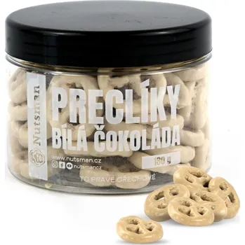 Čokoláda NUTSMAN Preclíky bílá čokoláda 180 g