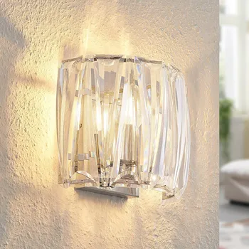 Svítidlo Nástěnné svítidlo Lindby Sofia, transparentní, akryl, 23 cm průhledný, chromovaný 1 x 40 W - Doprava zdarma