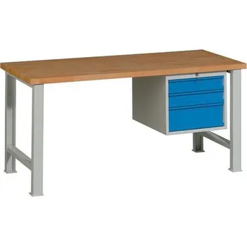 Dílenský stůl Dílenský stůl Weld se 3 zásuvkami, 84 x 170 x 68,5 cm, šedý