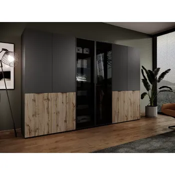 Šatní skříň Šatní skříň Sandbox Sento+Antisol+Sento - černý grafit nw