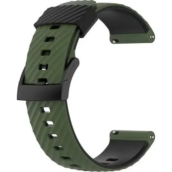Řemínek na hodinky Silikonový řemínek Ricardo 24mm (pro Suunto), zelený V2, Quick Release