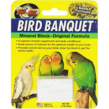 Krmivo pro ptáka Minerální blok Bird Banquet se semínky 28g