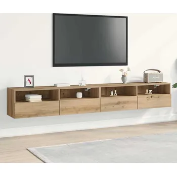 Televizní stolek vidaXL TV wall cabinet Nástěnný 2 pcs dub artisan 100 x 30 x 30 cm [862191]