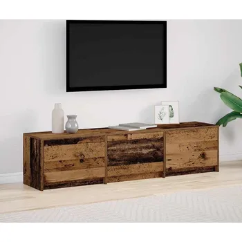 Televizní stolek vidaXL TV jednotky Staré dřevo 162,5 x 34 x 40 cm Kompozitní dřevo [868950]