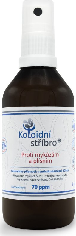 Koloidní stříbro s.r.o. Proti mykózám a plísním - sprej 100 ml 70 ppm