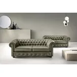 Kožená sedací souprava Chesterfield 3+2