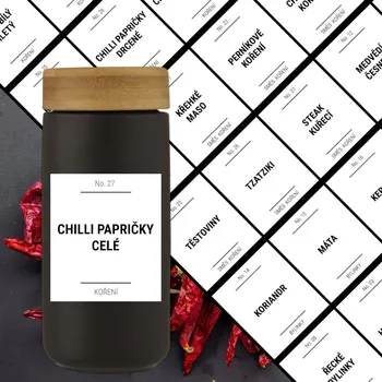 Speciální papír etikety na kořenky hranaté bílé - sada B (30 ks)