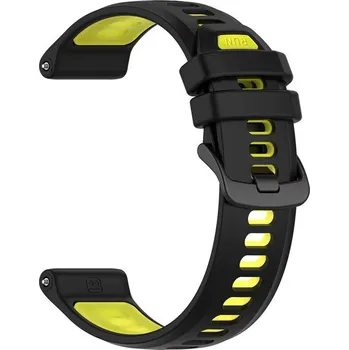 Řemínek na hodinky Silikonový řemínek Ricardo 22mm (pro Garmin Forerunner 970 aj.), černý V1