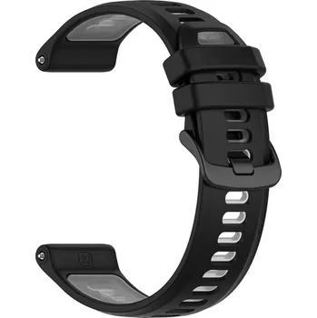 Řemínek na hodinky Silikonový řemínek Ricardo 22mm (pro Garmin Forerunner 970 aj.), černý V3