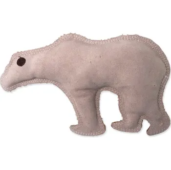 Hračka pro psa Hračka DOG FANTASY Dura-fused kůže a juta medvěd pískací 28cm