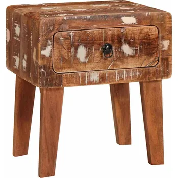 Konferenční stolek vidaXL Odkládací stolek Hnědá 40 x 32 x 46 cm Masivní obnovované dřevo [4104556]