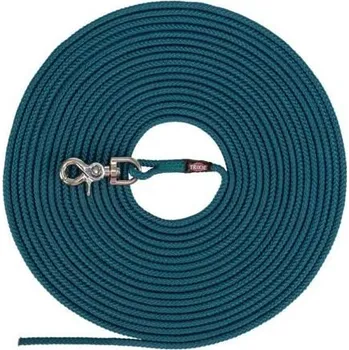 Vodítko pro psa Stopovací vodítko kulaté, vypouštěcí karabina, petrolejová S-M: 20 m/ 6 mm