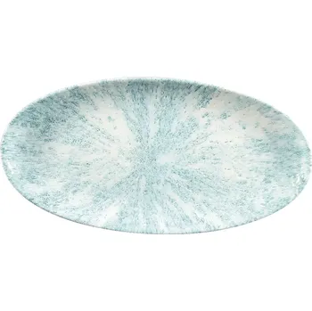 Talíř CHURCHILL Stone Aquamarine Mělký talíř, oval, délka: 355 mm