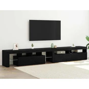 Televizní stolek vidaXL Televizní skříň 3 pcs Černý dub 260 x 37 x 40 cm [3332493]