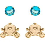 Disney set dětských náušnic kočár z dýně stříbrný pozlacený SS00003YFBL.CS