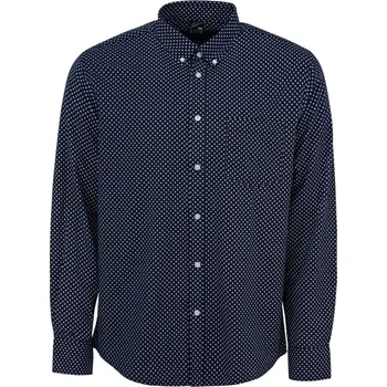 Pánská košile Fabric Classic Poplin Long Sleeve Shirt Mens Nvy/Wht Geo XL