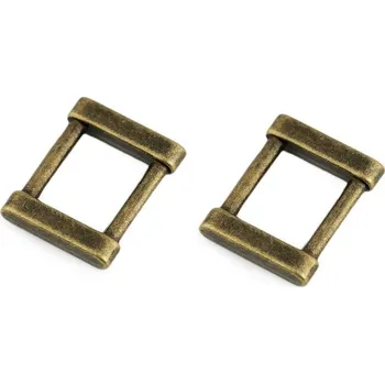 Průvlek na oděvy a tašky šíře 15 mm - staromosaz - 1ks