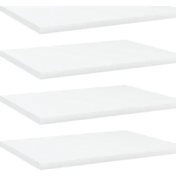Nábytek vidaXL Nástěnné police 4 ks 40x30x1,5 cm kompozitní dřevo [805160] Barva: Bílá