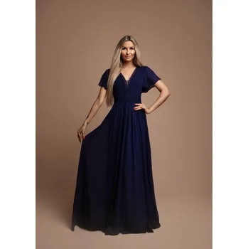 Dámské šaty Eva & Lola Eva&Lola dlouhé šaty tmavě modré 1507 Velikost: S / 36 / 04 / 08