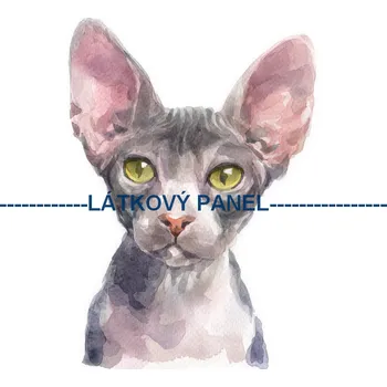 Látkový panel - Kočka - KČ-71 Velikost: 15x15cm, Materiál: Kočárkovina