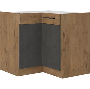Kuchyňská linka Spodní rohová skříňka, šedá matná / dub lancelot, VEGA 90x90 DN 1F BB