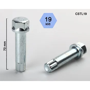 Šroubek na kolo Klíč na kolové šrouby/matice s vnitřním mnohohranem, hlava klíče 19mm