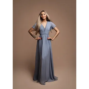 Dámské šaty Eva & Lola Eva&Lola dlouhé šaty modré 1507 Velikost: L / 40 / 08 / 12