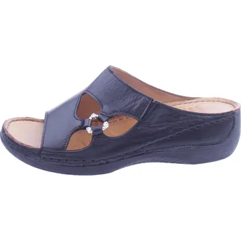 Dámské pantofle Boty Karyoka 5458 501 černé dámské kožené nazouváky Velikost: 39