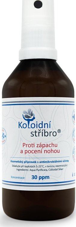 Koloidní stříbro s.r.o. Proti zápachu a pocení nohou - sprej 100 ml