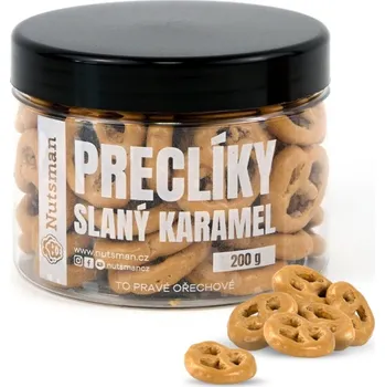 Čokoláda NUTSMAN Preclíky slaný karamel 200 g