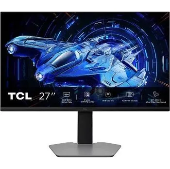 Monitor TCL 27G64 27[34] HVA 2560x1440/1ms/600 nits/5000:1/180Hz/2xHDMI/DP/VESA/High Adjustable/Tilt/Swivel/Low Blue Light/FreeSync + Doprava ZDARMA