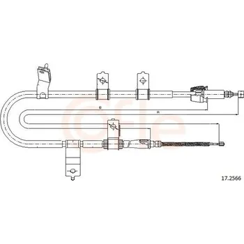 Autodíl Tažné lanko, parkovací brzda COFLE CFE17.2566