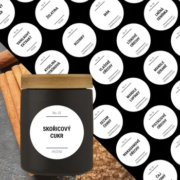 Speciální papír etikety na kořenky kulaté bílé SPECIÁL PEČENÍ