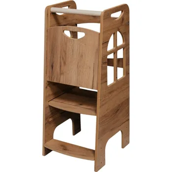 učicí věž Dřevěná učící věž Montessori KIDSWOOD Tower Step - barva dřeva